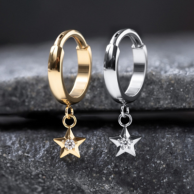 Кольцо-кликер Star Gold 1.2 мм (16G)